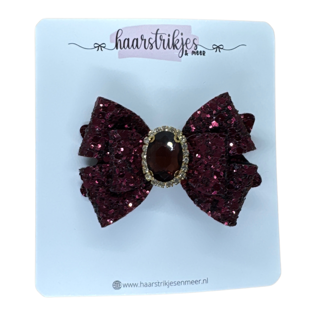 Fleur - Bordeaux rode glitter