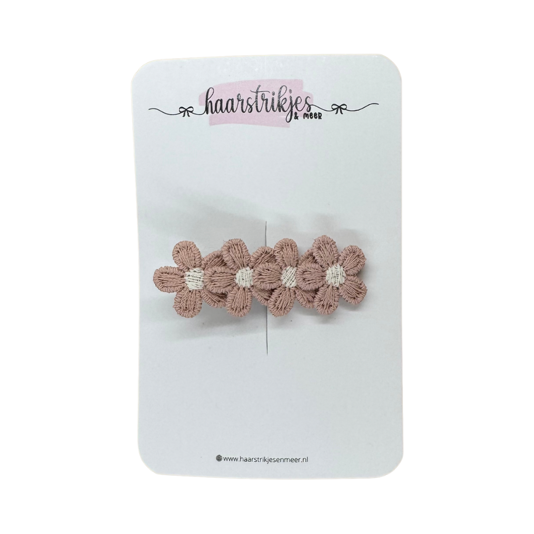 Alligator - Small oud roze bloemetjes