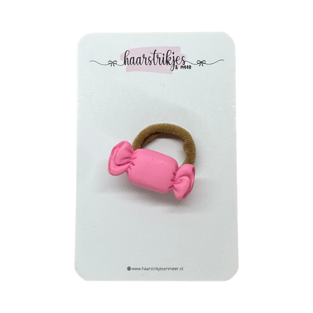 Elastiekje | Klein - Roze snoepje