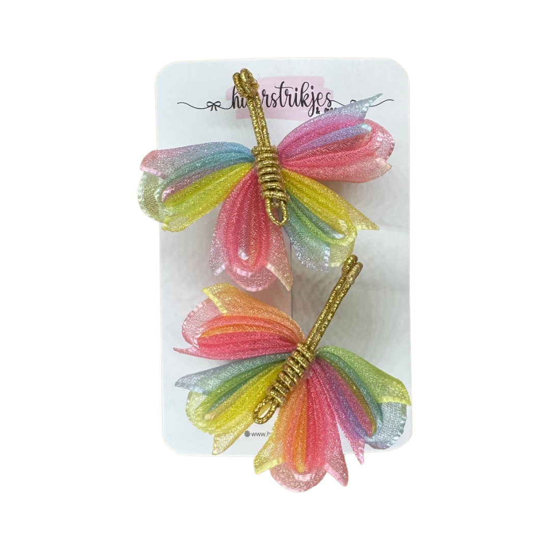 Regenboog vlindertjes (2st)