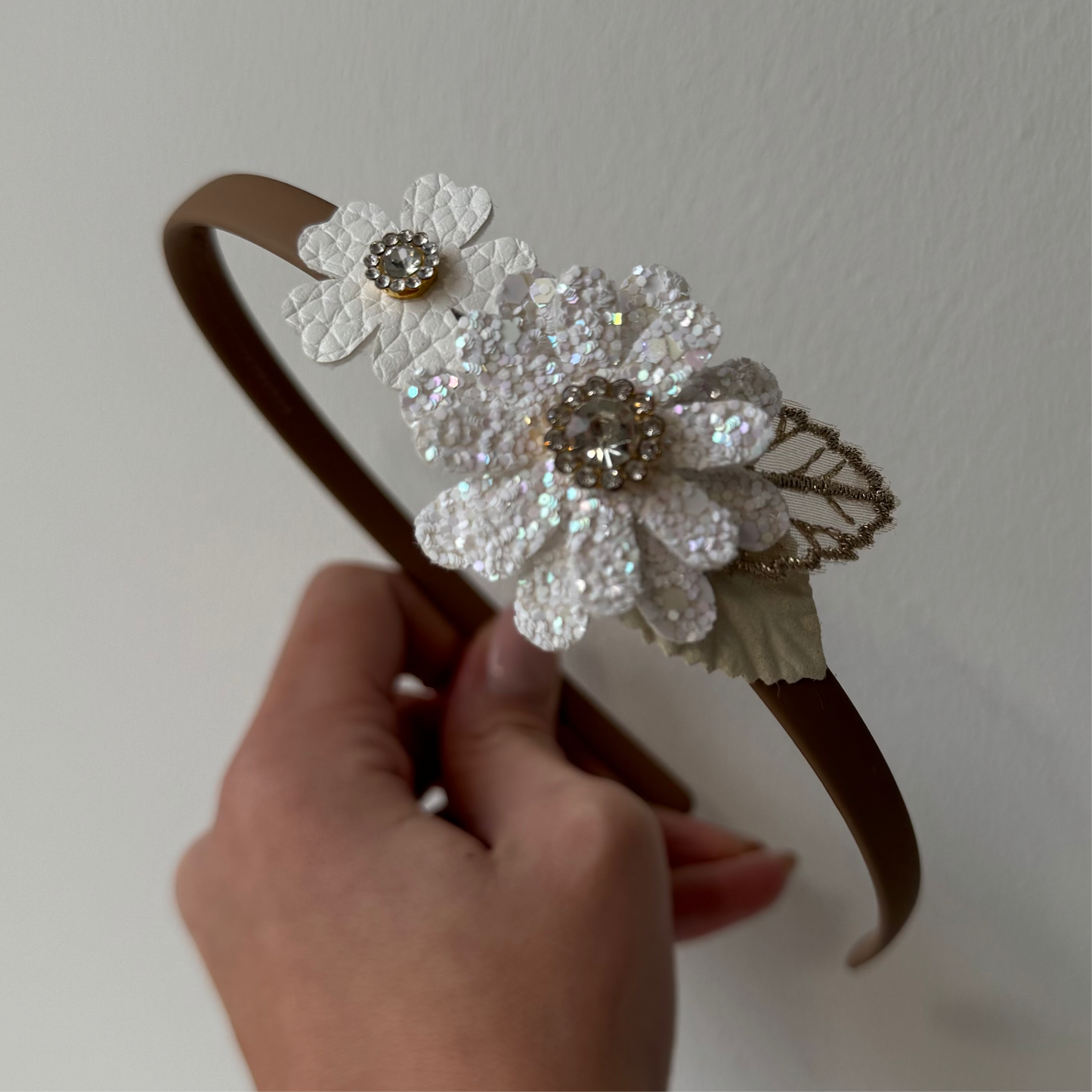 Diadeem - Witte bloemen