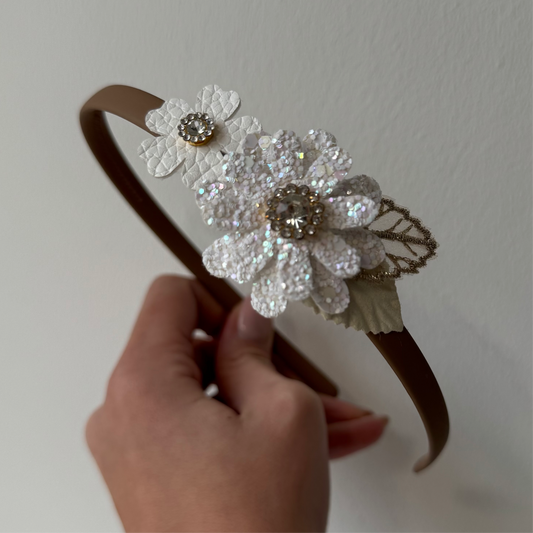 Diadeem - Witte bloemen