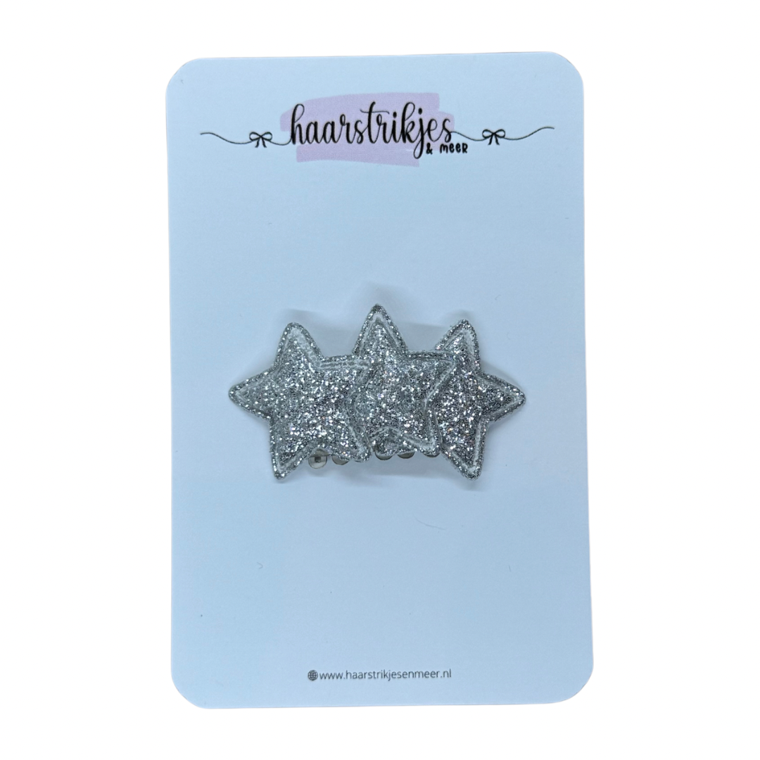 Antislip clipje - Ster zilveren glitter