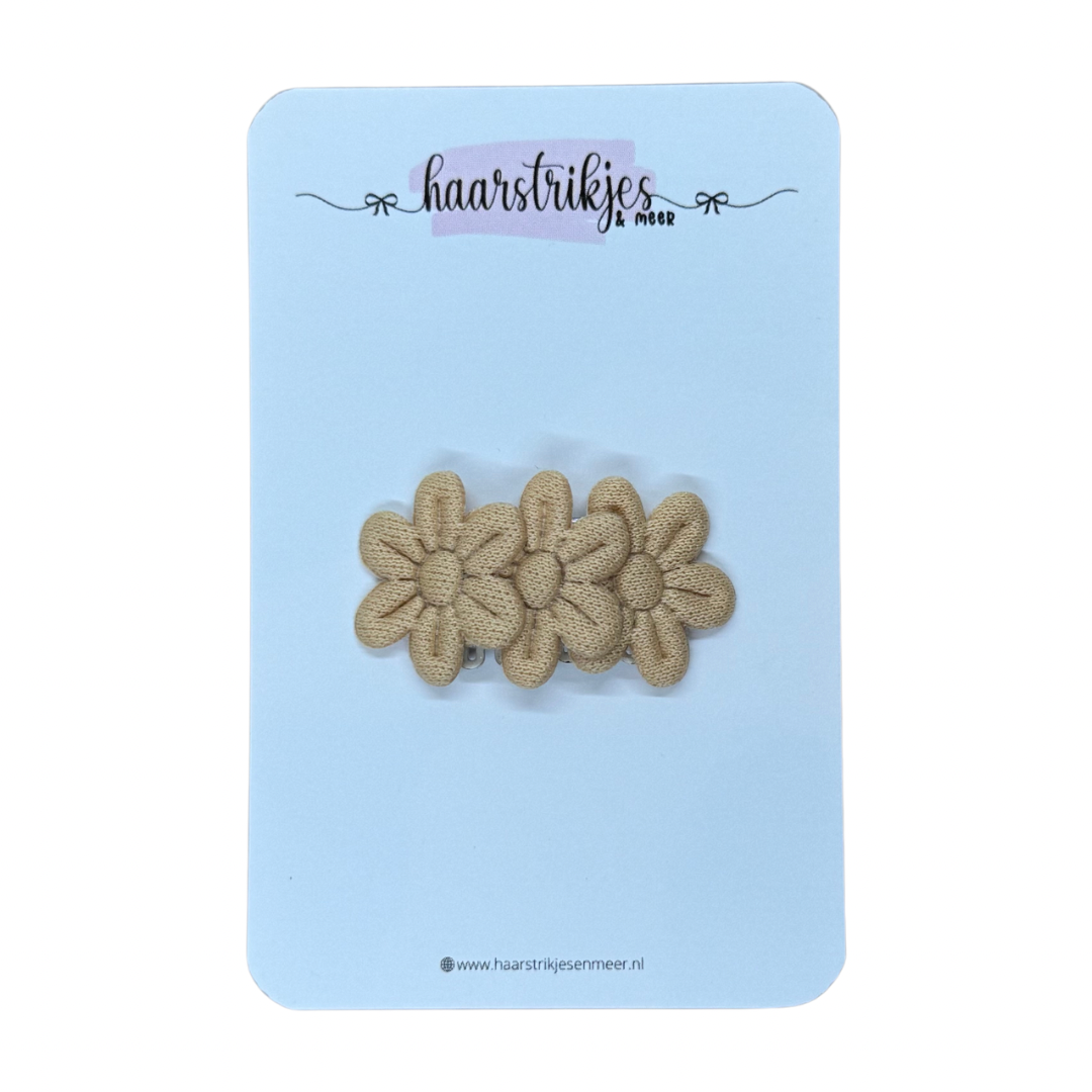 Antislip clipje - Bloem egaal beige