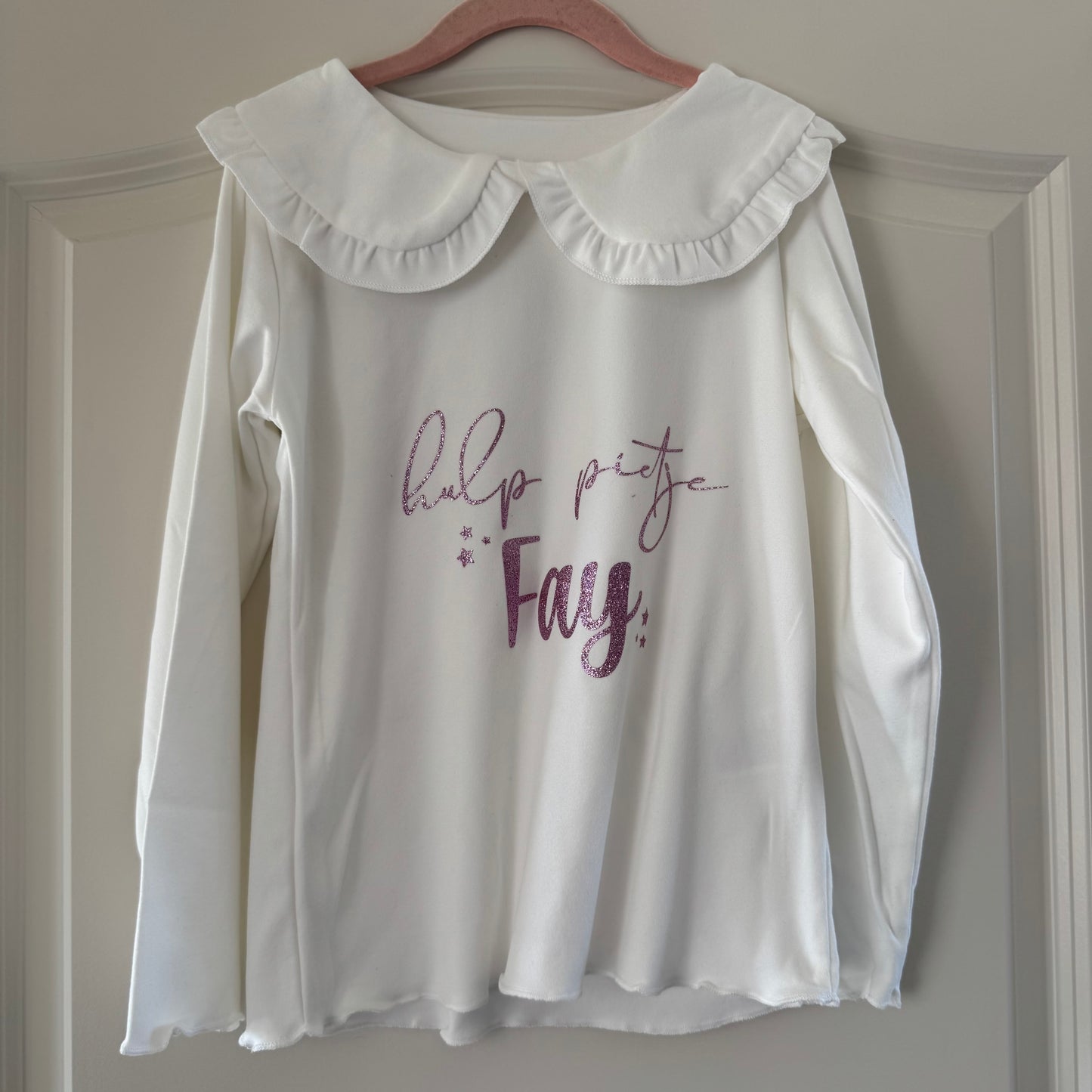 Sinterklaas | Pieten shirt met open kraagje - Wit