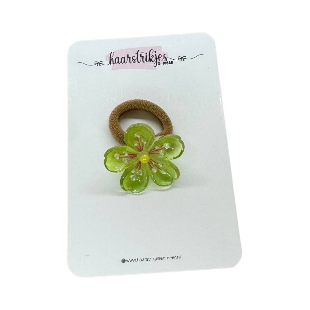 Elastiekje | Klein - Groene bloesem
