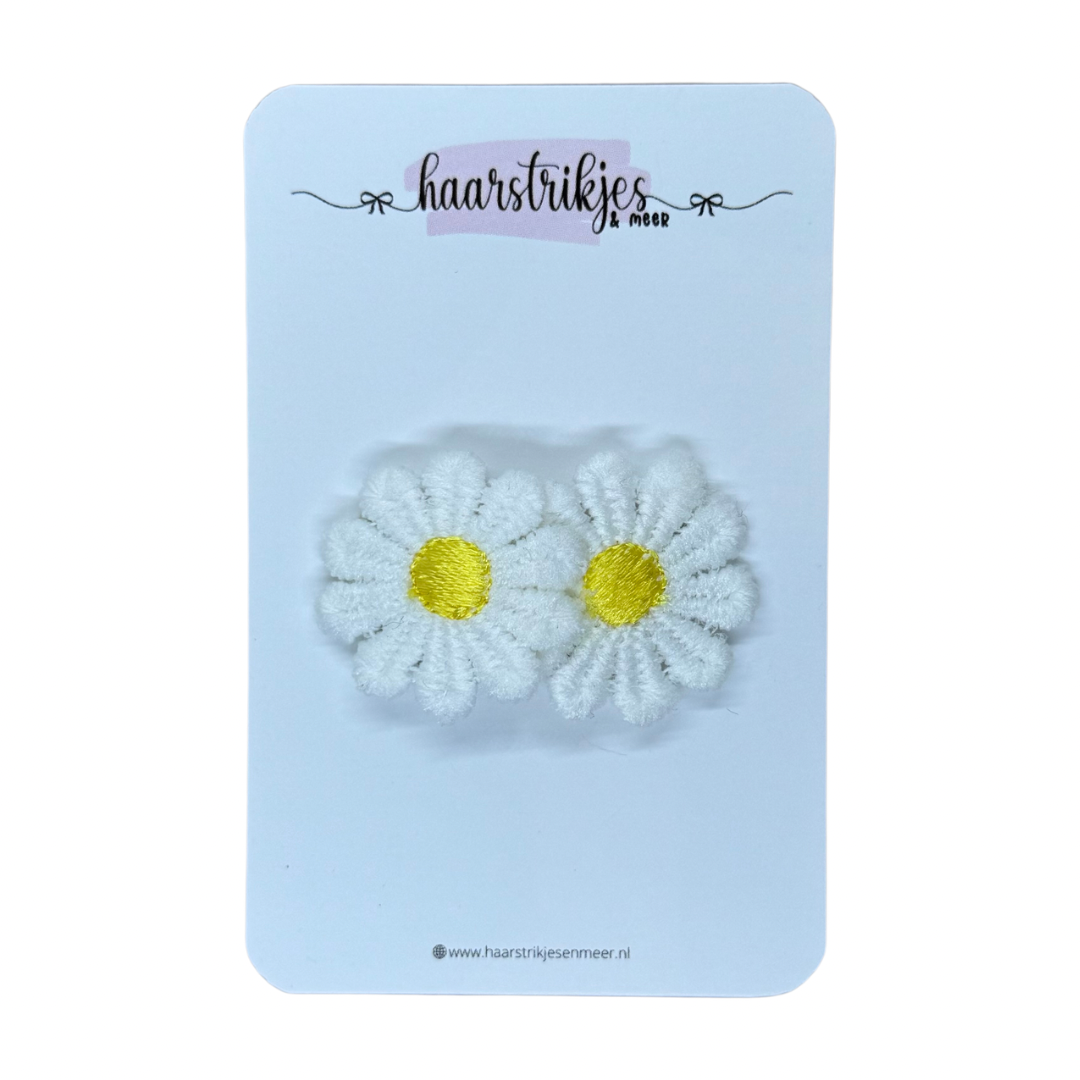 Antislip clipje - Gele madeliefjes