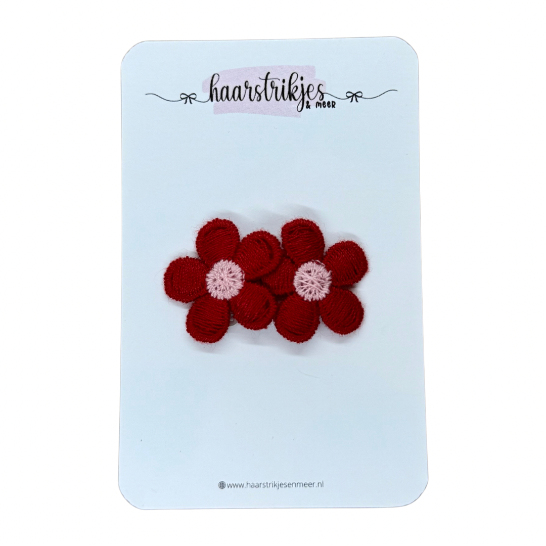 Antislip clipje - Bloem rood/roze