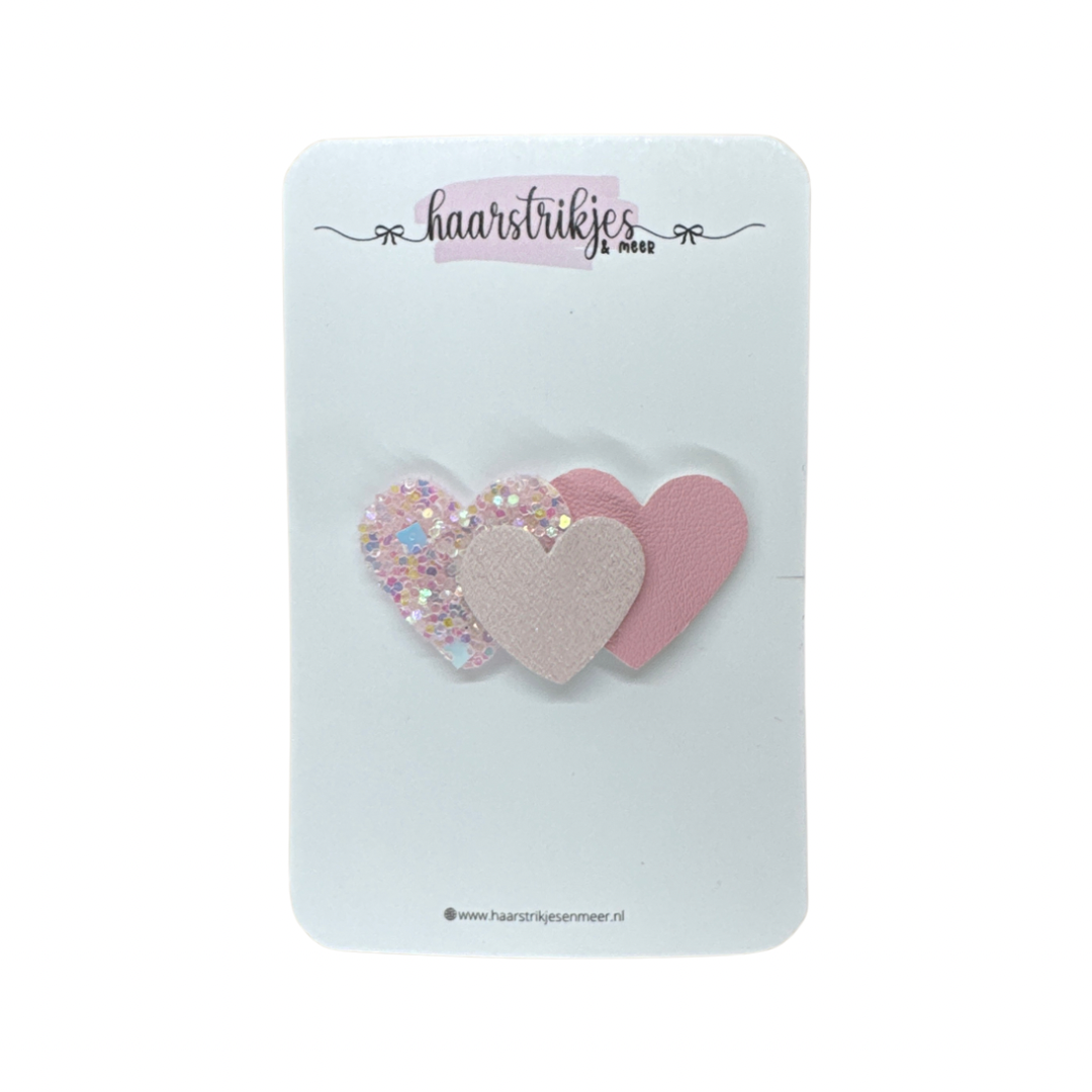 Antislip clipje - Hartjes roze