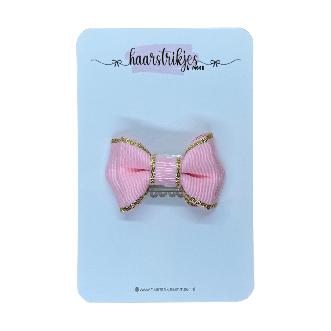 Antislip - Roze/goud strikje