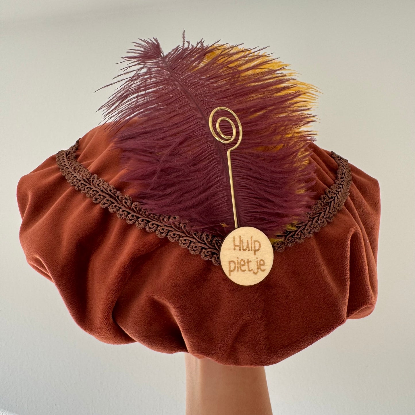 Sinterklaas | Pieten mutsje - Terracotta/bruin deluxe