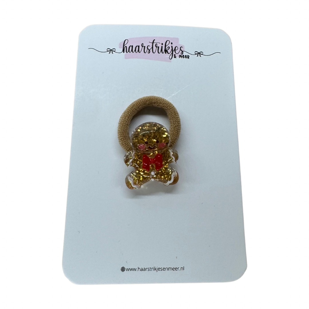 Elastiekje | Klein - Glitter gingerbread