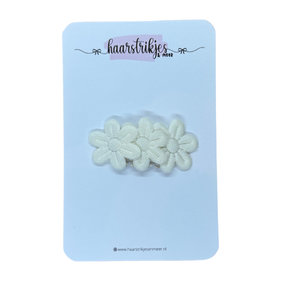 Antislip clipje - Bloem egaal crème