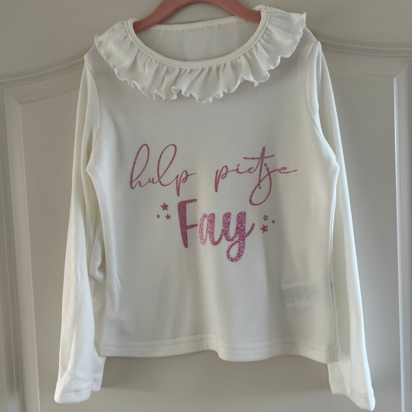 Sinterklaas | Pieten shirt met kraagje - Wit