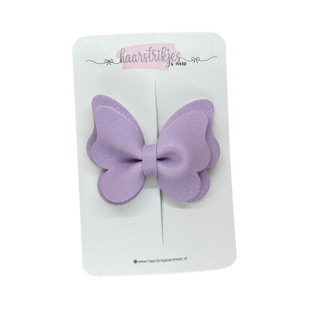 Vlinder small - Lila subtiel glitter