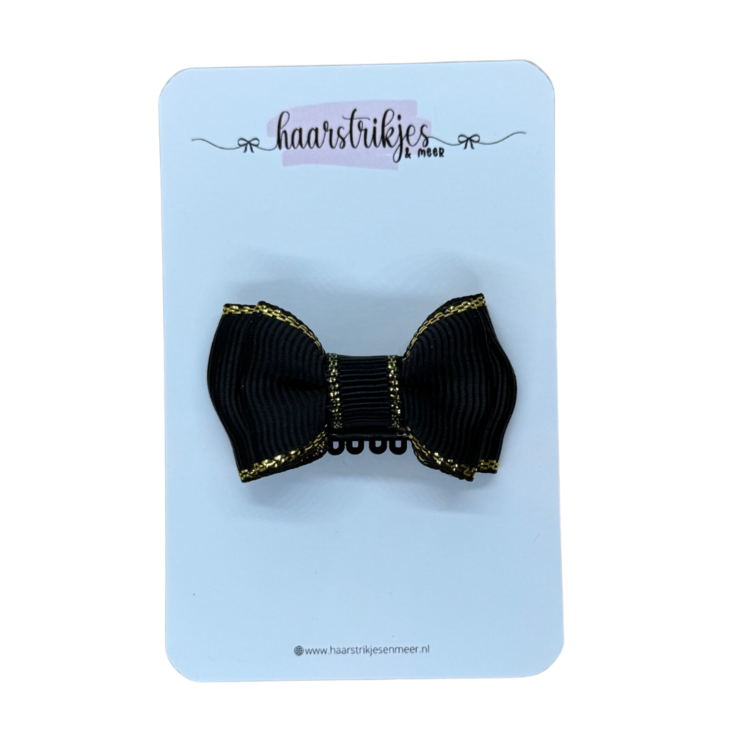 Antislip - Zwart/goud strikje