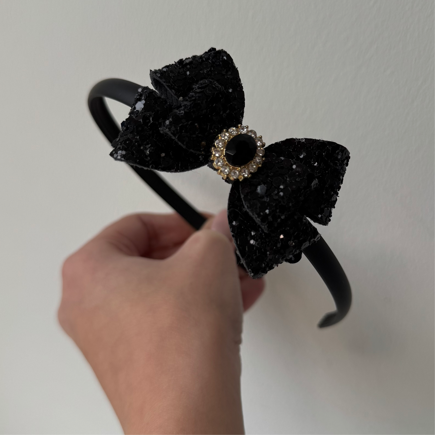 Diadeem - Zwart glitter