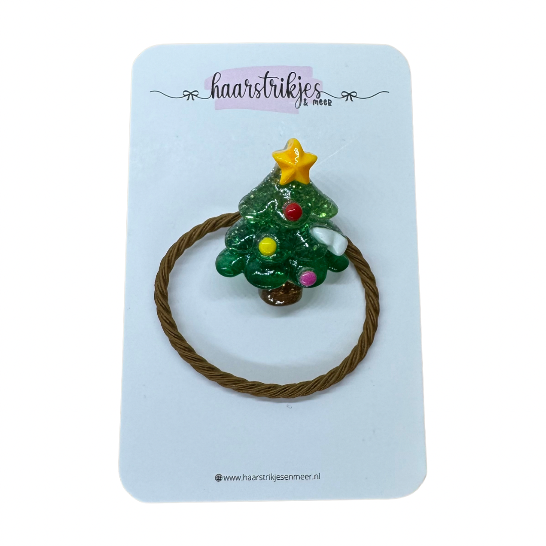 Elastiekje | Groot - Glitter kerstboom