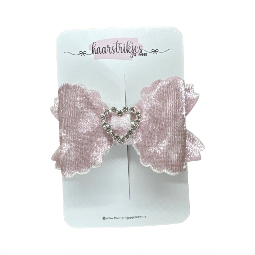 Bella - Velvet roze met hartje