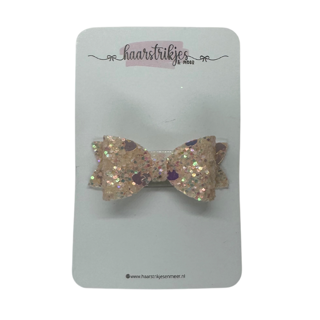 Antislip | Ivy - Crème glitter met haasjes