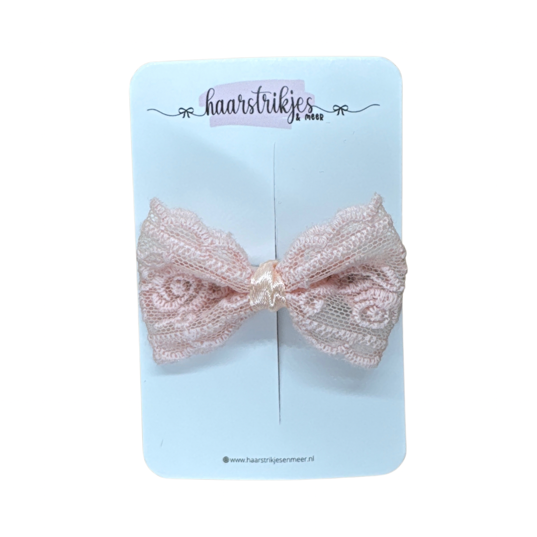 Lint - Creme kanten strik Peach