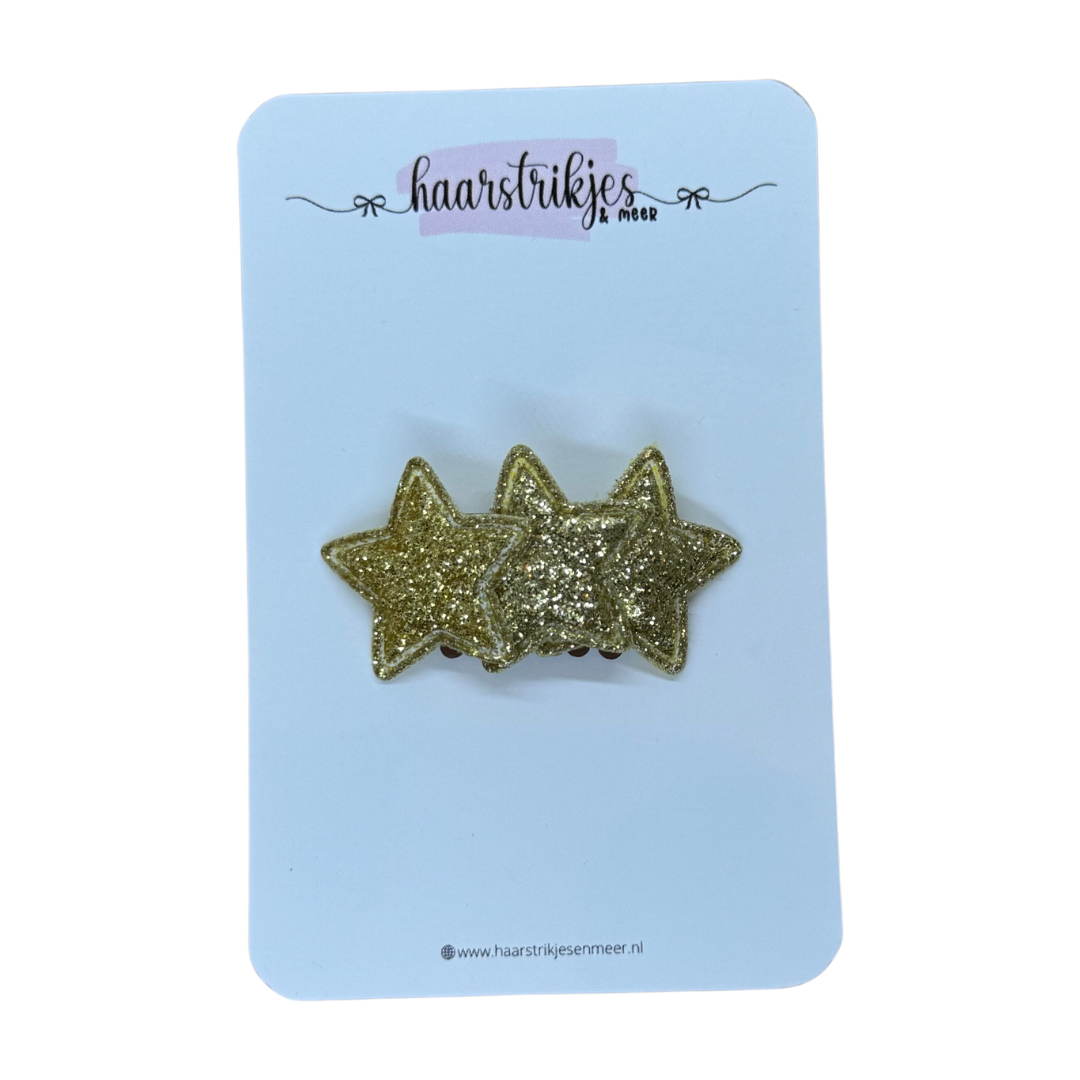 Antislip clipje - Ster gouden glitter