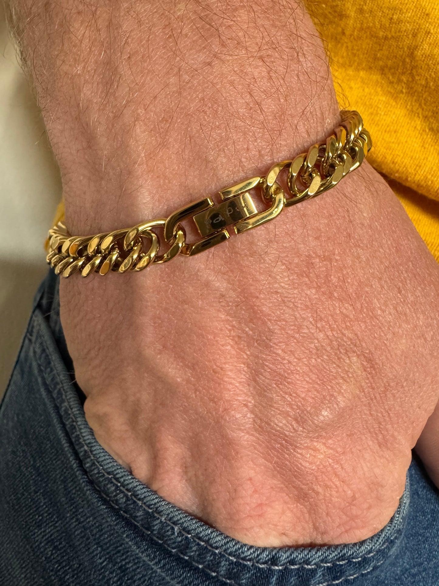 Vaderdag - Armband goud (eigen geschreven tekst)