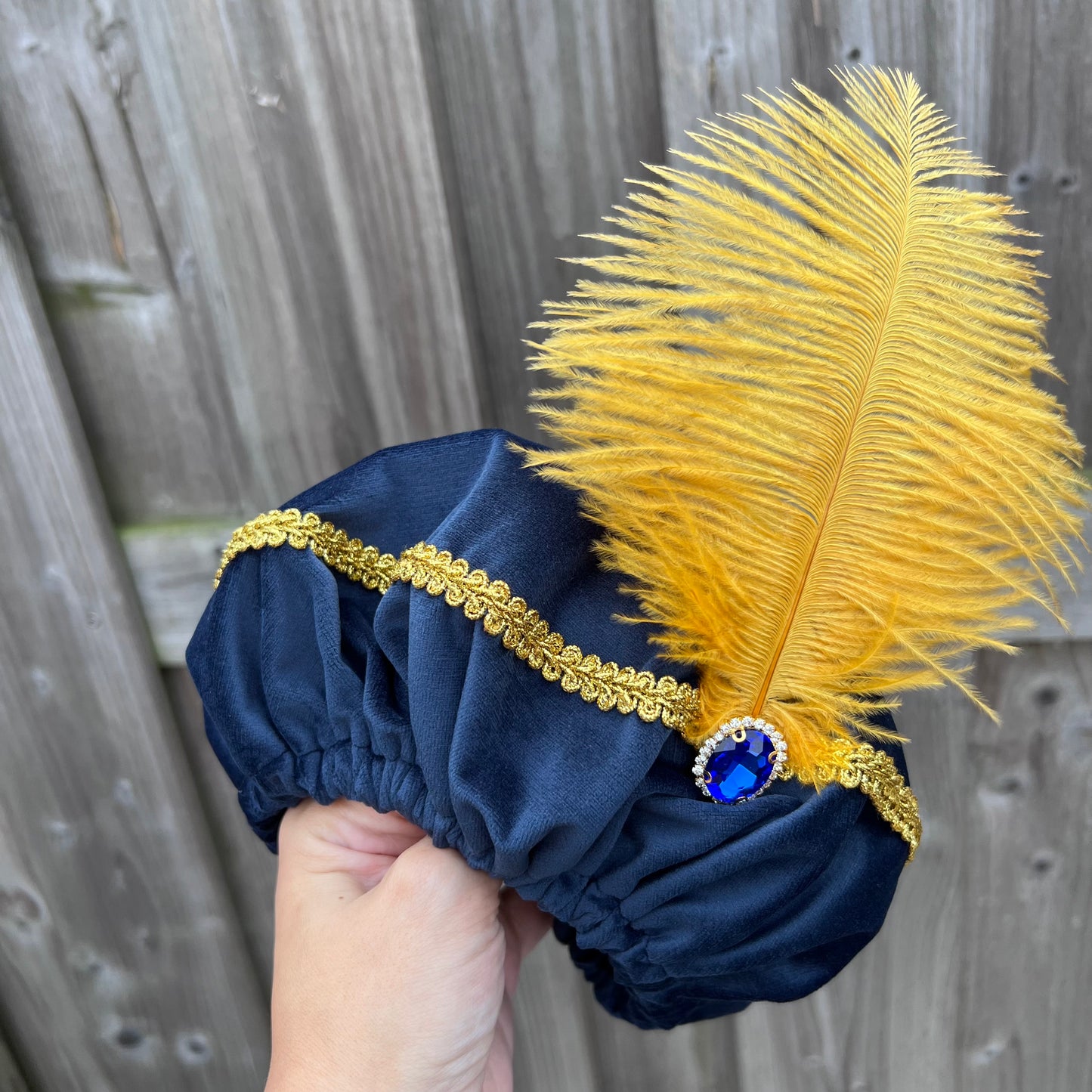 Sinterklaas | Pieten mutsje - Blauw/goud deluxe