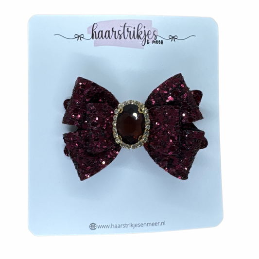 Fleur - Bordeaux rode glitter