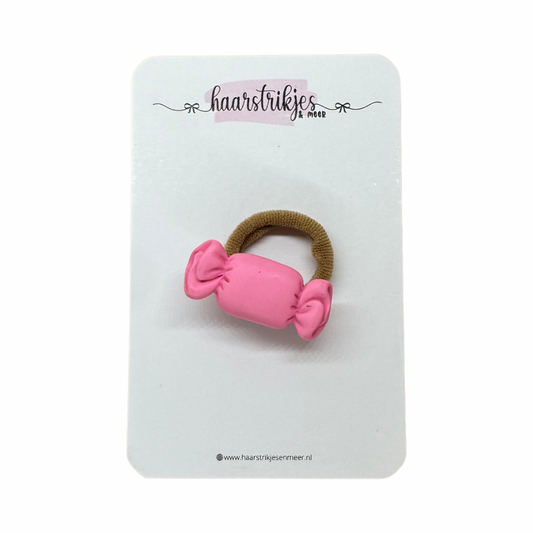 Elastiekje | Klein - Roze snoepje