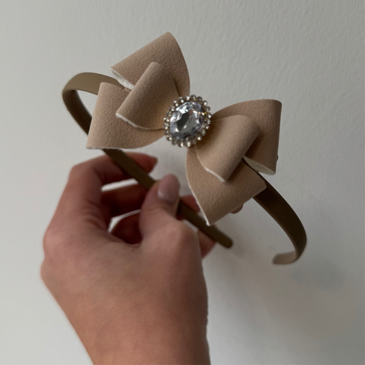 Diadeem - Beige suède