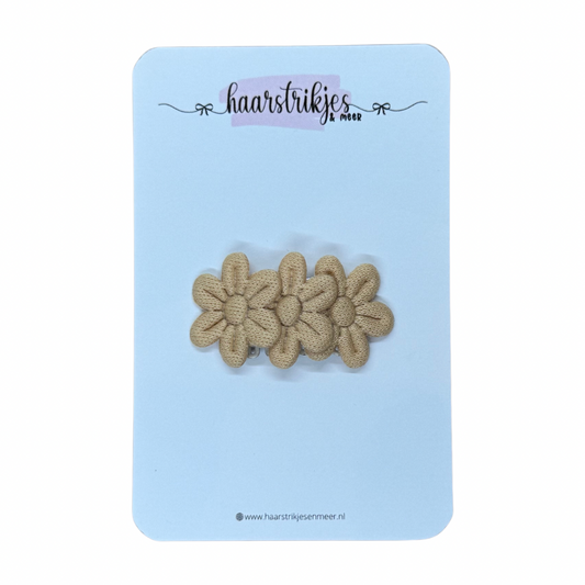 Antislip clipje - Bloem egaal beige