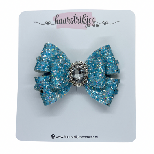 Fleur - Licht blauw glitter