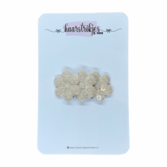 Antislip clipje - Bloem pailleten zand