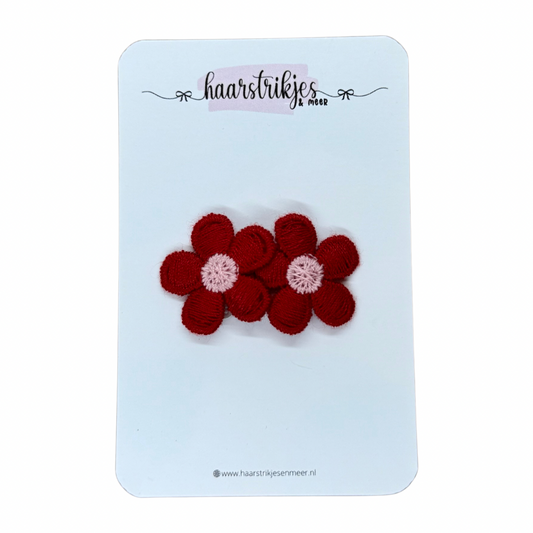 Antislip clipje - Bloem rood/roze