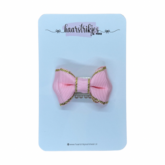 Antislip - Roze/goud strikje