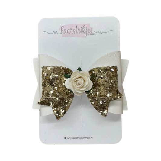 Miley - Wit/goud met bloemetje