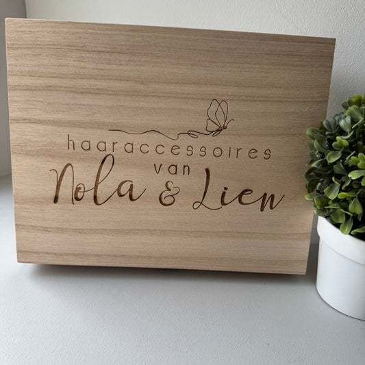 Bewaar kist met naam