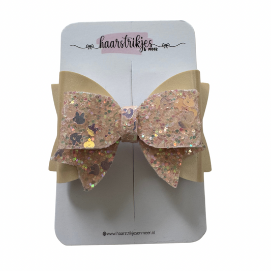 Miley - Crème met haasjes