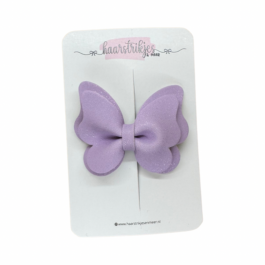 Vlinder small - Lila subtiel glitter