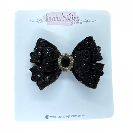 Fleur - Zwart glitter