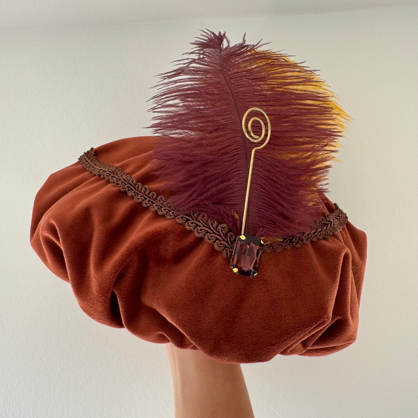 Sinterklaas | Pieten mutsje - Terracotta/bruin deluxe
