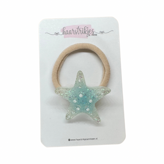 Elastiekje | Groot - Zeester blauw