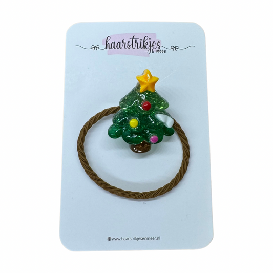 Elastiekje | Groot - Glitter kerstboom