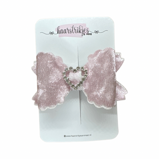 Bella - Velvet roze met hartje