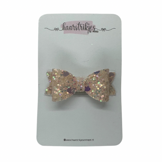 Antislip | Ivy - Crème glitter met haasjes