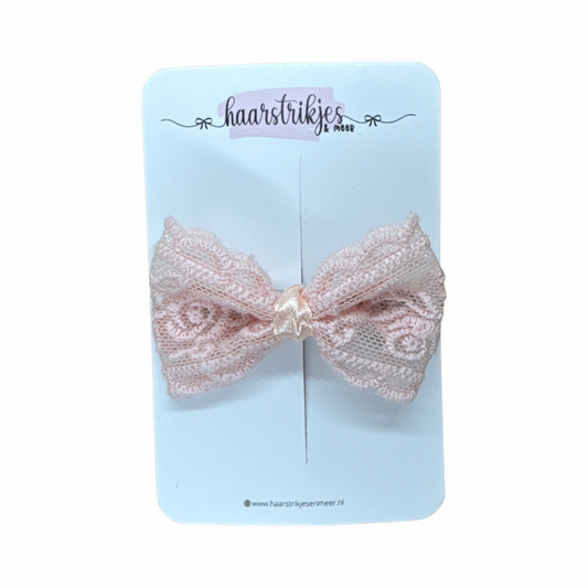 Lint - Creme kanten strik Peach