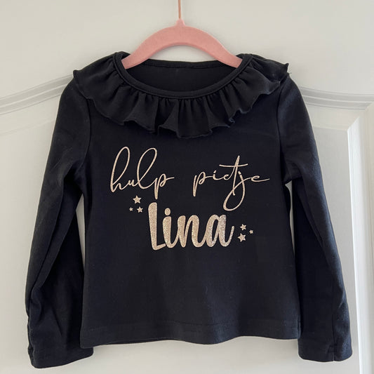 Sinterklaas | Pieten shirt met kraagje - Zwart