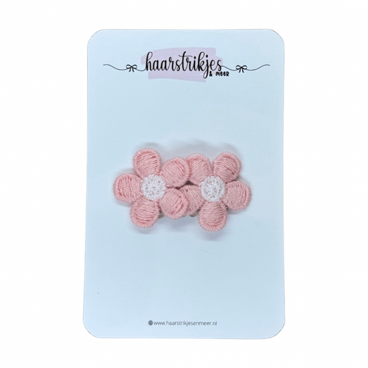 Antislip clipje - Bloem roze/wit