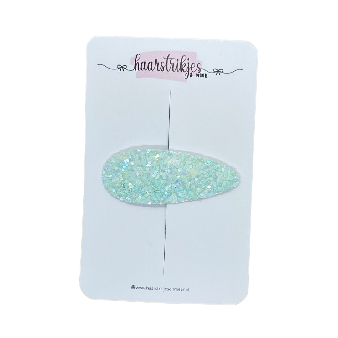 Emma 4cm - Aqua grof glitter